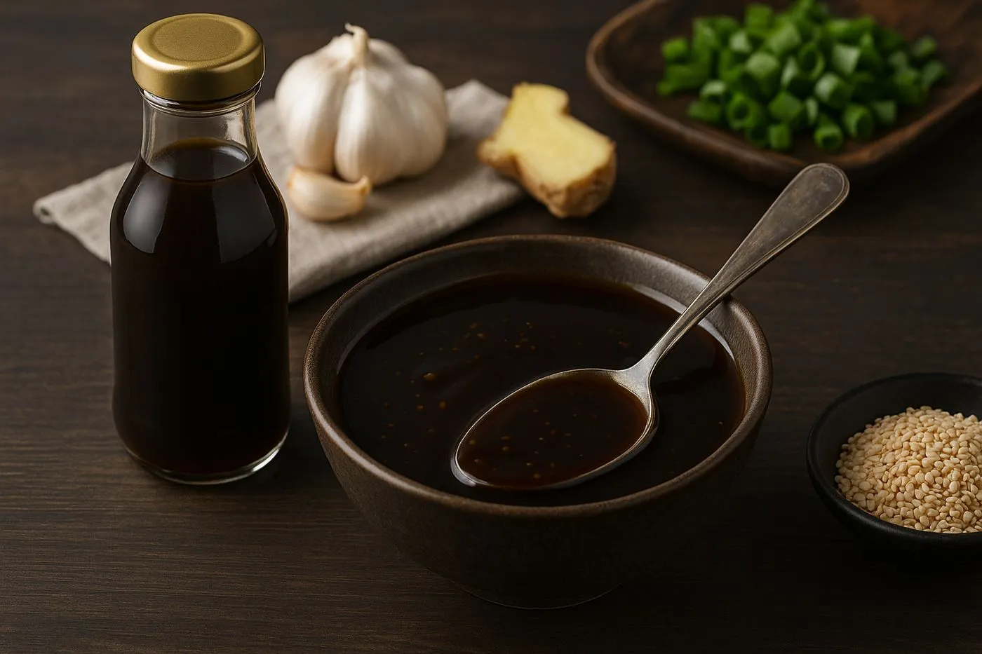 Sauce teriyaki en cours de préparation